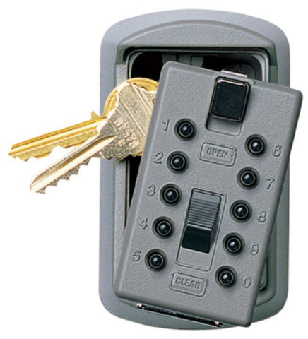 Key Safe w/ Push Button Titanium Cover (001193) (#17374)